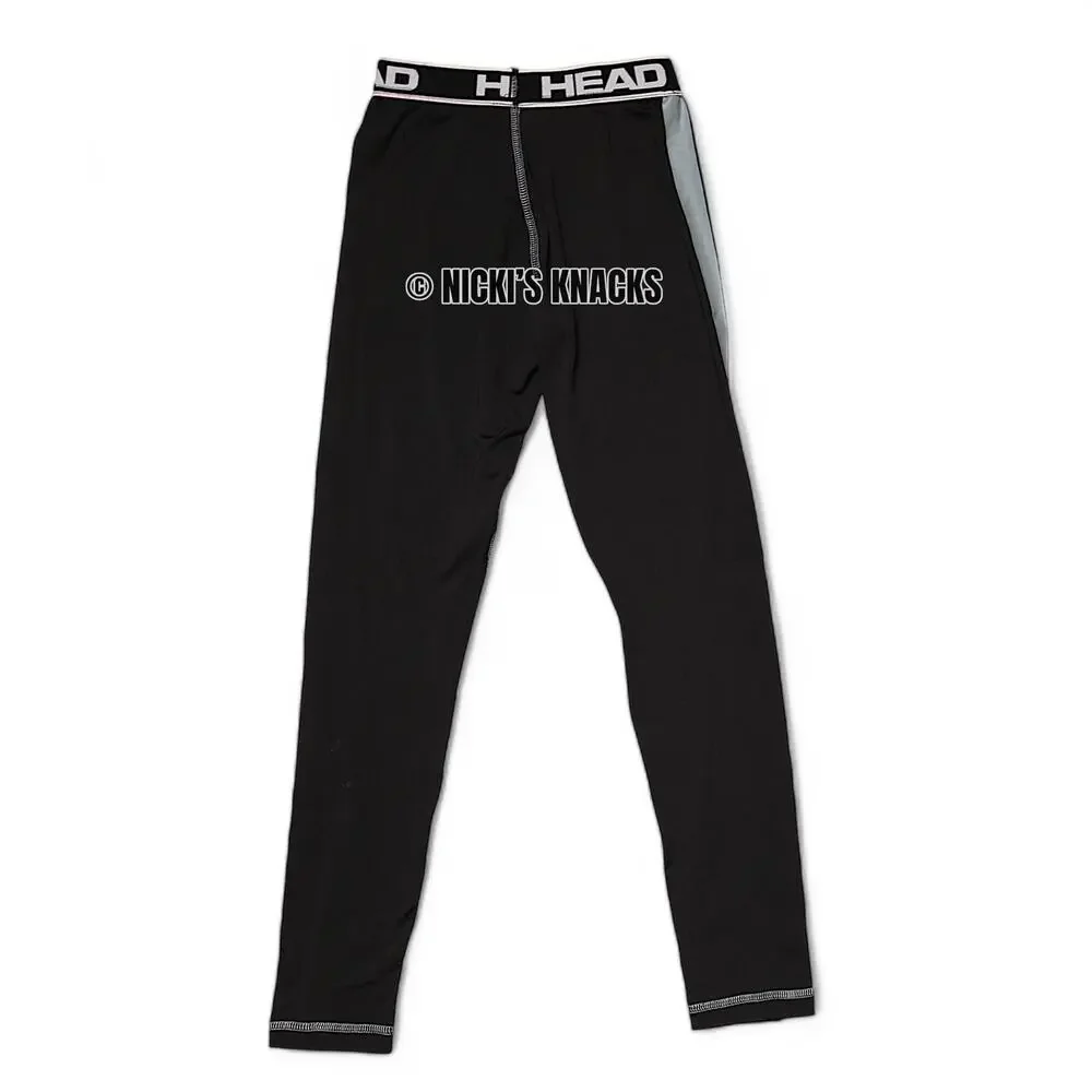 4/$20 - Head Boys Thermal Baselayer Pants Black with Gray Stripe Size 4/5
